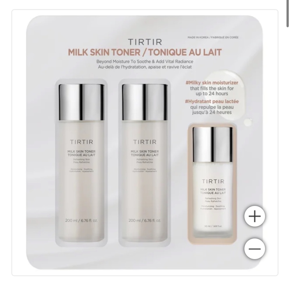 TirTir Milk Skin Toner, 2 x 200 mL + 50 mL NWT